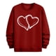 thumbnail image 5 of Ceisia Men's Regular-Fit Crew-Neck Double-Heart Hand-Drawn Printed Casual Sweatshirt Gift, 5 of 6