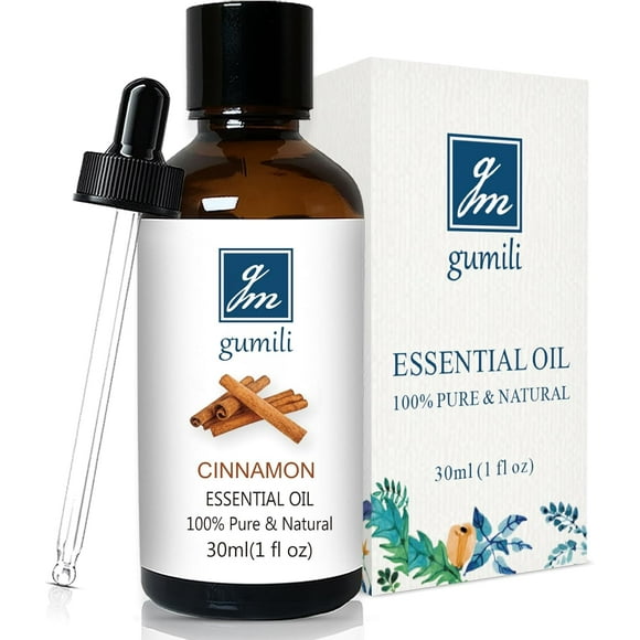 shiyou-GM Gumili Cinnamon Essential Oil \u2013 30ml | 100% Pure Cinnamon Oil for Aromatherapy, Diffuser, Spray, Massage, Holiday | Natural Warm Spicy Cinnamon Scent