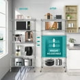 thumbnail image 3 of 5 Tier Wire Shelving Unit, Adjustable Metal Storage Rack, Mobile Wire Shelves for Kitchen, Laundry, Bathroom, Pantry, Closet Organization (17.7"D x 35.5"W x 71"H, Chrome), 3 of 8