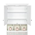 thumbnail image 5 of Cterwk Storage Cabinet with Mirror, 2 Doors 4 Adjustable Shelf + 3 Storage Basket, Wall Mounted Wood Cabinet for Bathroom Kitchen, 5 of 6
