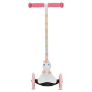 Sakar Unicorn Ride-N-Glide Buddies 3D Toddler Scooter, 3 Wheel Scooter for Kids Ages 3+, White