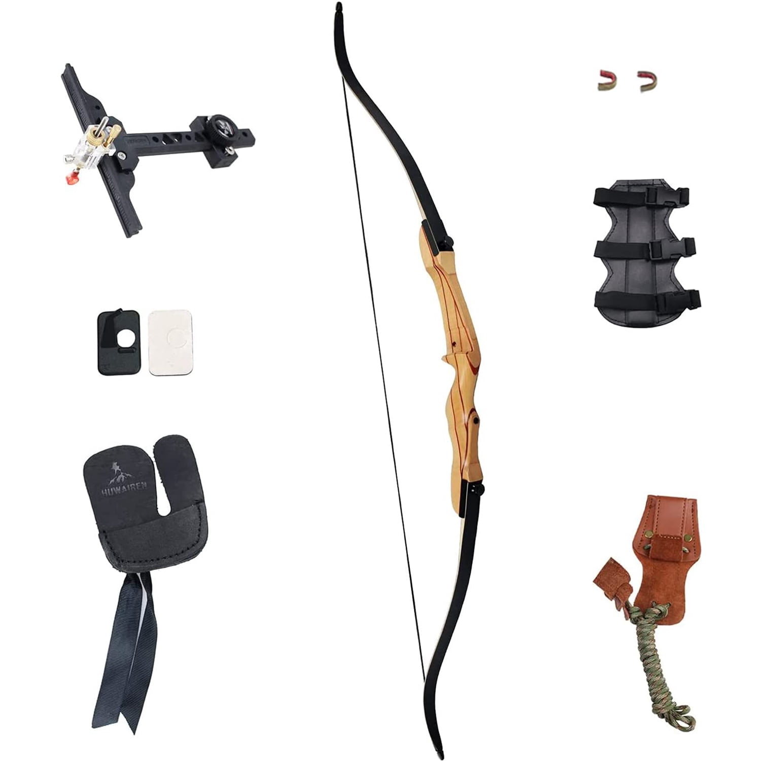 68" Takedown Recurve Bow Adult Archery Competition Athletic Bow 18-36 LB Right/Left Hand Outdoor Training Shooting