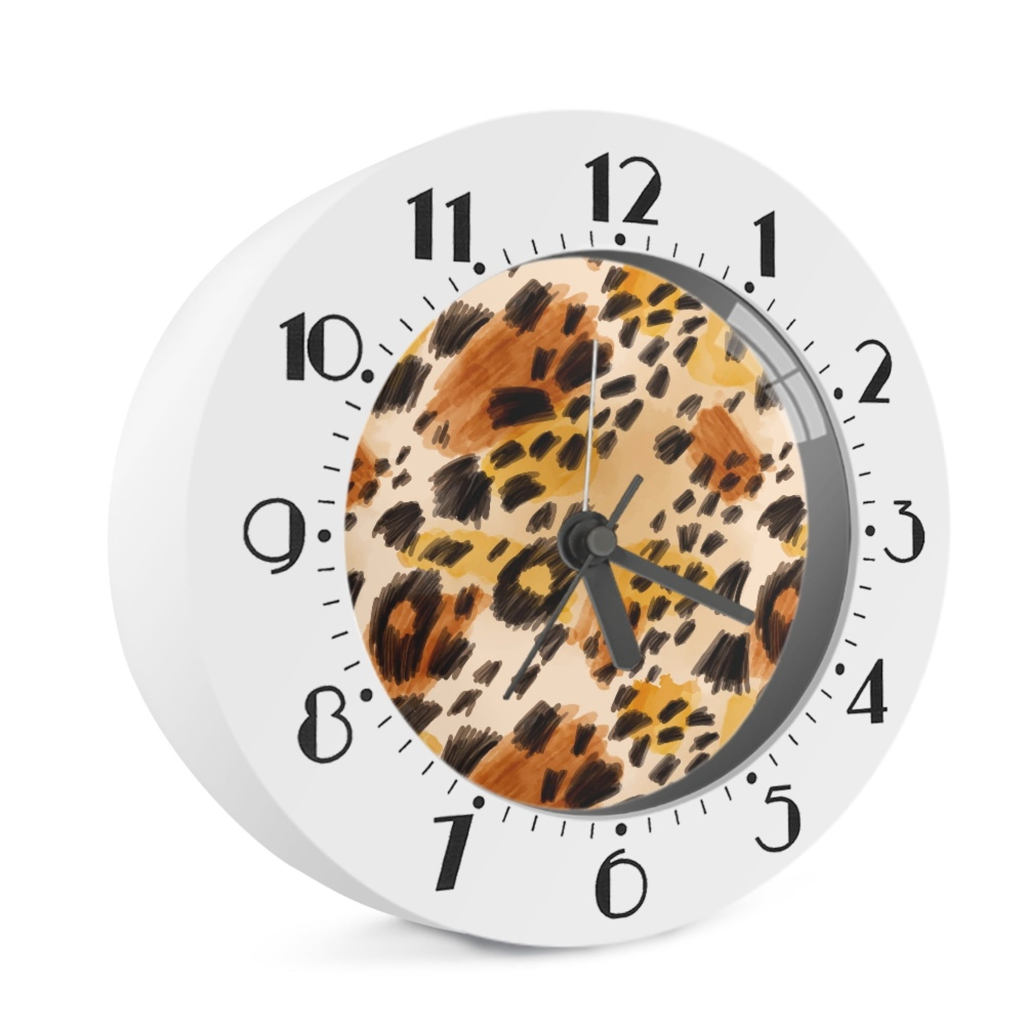 Vodetik Store Leopard Print Digital Alarm Clock Battery Operated Silent