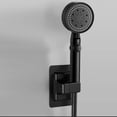 thumbnail image 2 of Soporte de ducha de mano montado en la pared, gancho de cabezal de ducha ajustable de 360° 12 × 8 cm, plástico ABS, no requiere taladrar, soporte de ducha de mano montado en la pared negro sobre duch TUNC Sencillez, 2 of 5