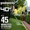 Greenworks 40V 12-inch String Trimmer With 2.0 Ah Battery, 2101602