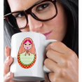 thumbnail image 2 of 3dRose, Cute Russian Matryoshka Nesting Doll Pink Hair - Warm Colors White, 15oz Mug, 2 of 7