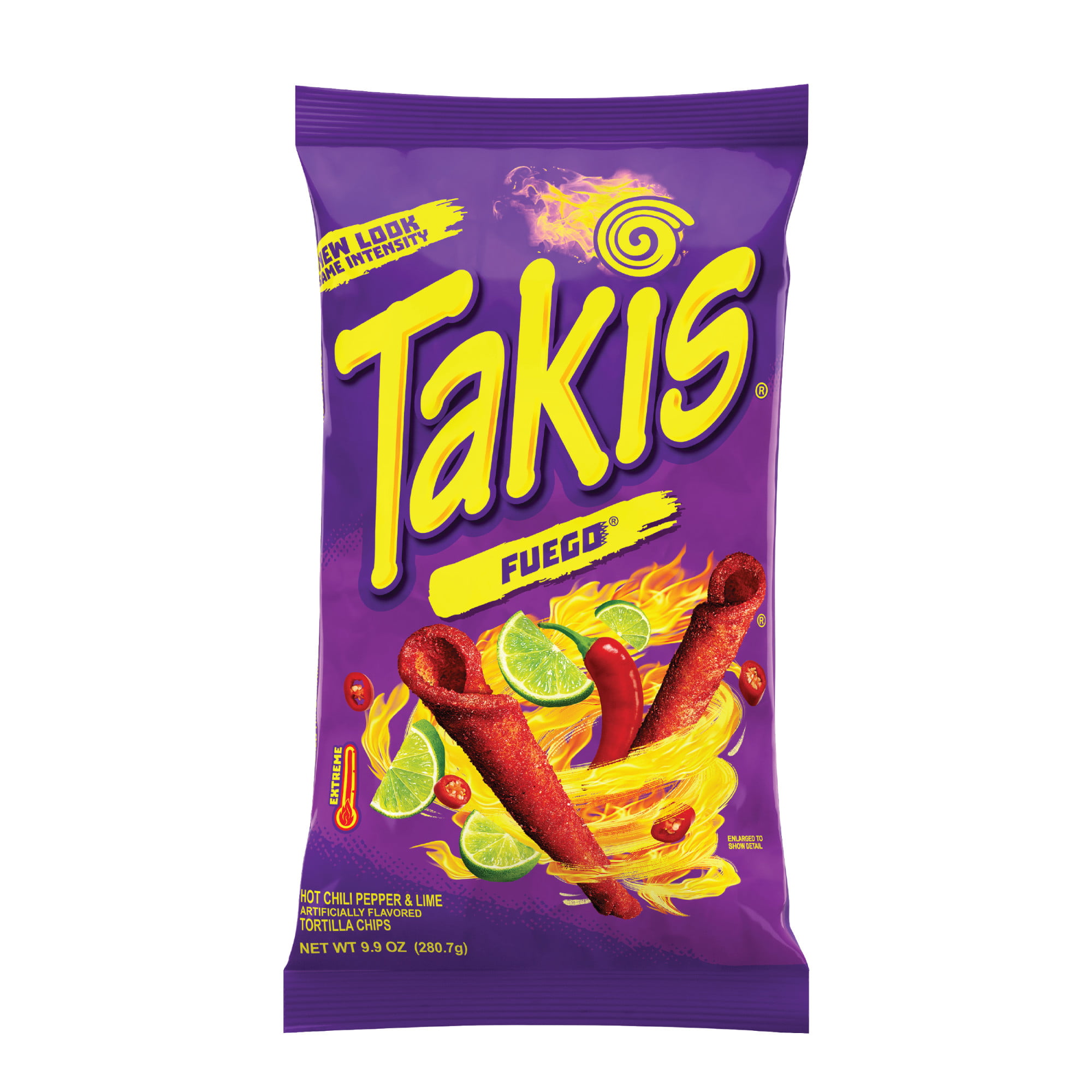 Takis Fuego Rolls 9.9 oz Bag,  Hot Chili Pepper & Lime Flavored Spicy Tortilla Chips