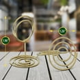 thumbnail image 7 of Table Number Holders, Place Card Holders, Wire Picture Holders, Small Table Card Holders, Photo Holders for Wedding Reception Anniversary Birthday Party Centerpieces 30 Pieces(Gold), 7 of 7