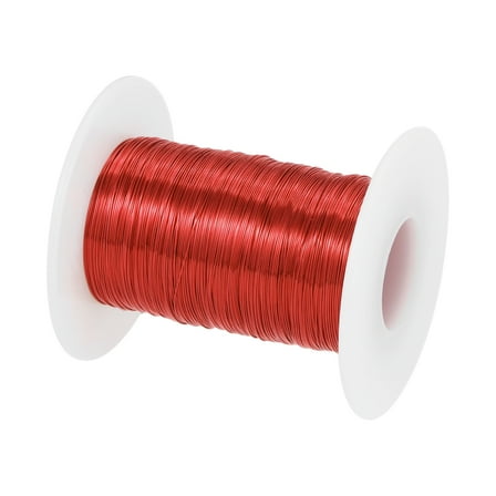 0.35mm Magnet Wire 384ft Enameled Magnet Winding Copper Wire 100g,Red
