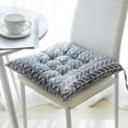 thumbnail image 3 of Nvzi Set of 4 Square Cotton Sofa Chairs Lace Seat Cushion Non-Slip Leaf Printed Dining Chair Cushion Cushion Soft Cushion, Grey Arrow, 4pcs 40*40*8cm, 3 of 4