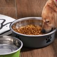 thumbnail image 6 of Dog Water Bowl with Non-Slip Rubber Base And Small Cats And Dogs Drinking Water Feeding Pet Bowl Stainless Steel Pet Food Bowl, 6 of 9