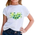 thumbnail image 4 of JIAYUE St Patricks Day Unisex Tops For Kids Boys Girls Cartoon Print Short Sleeve Crew Neck Pull-On Lightweight T Shirt For Kids Seasonal Soft Layering, 4 of 5