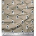 thumbnail image 1 of Soimoi Poly Georgette Fabric Muffler,Wollen Cap & English Cocker Spaniel Dog Print Fabric by The Yard 42 Inch Wide, 1 of 1