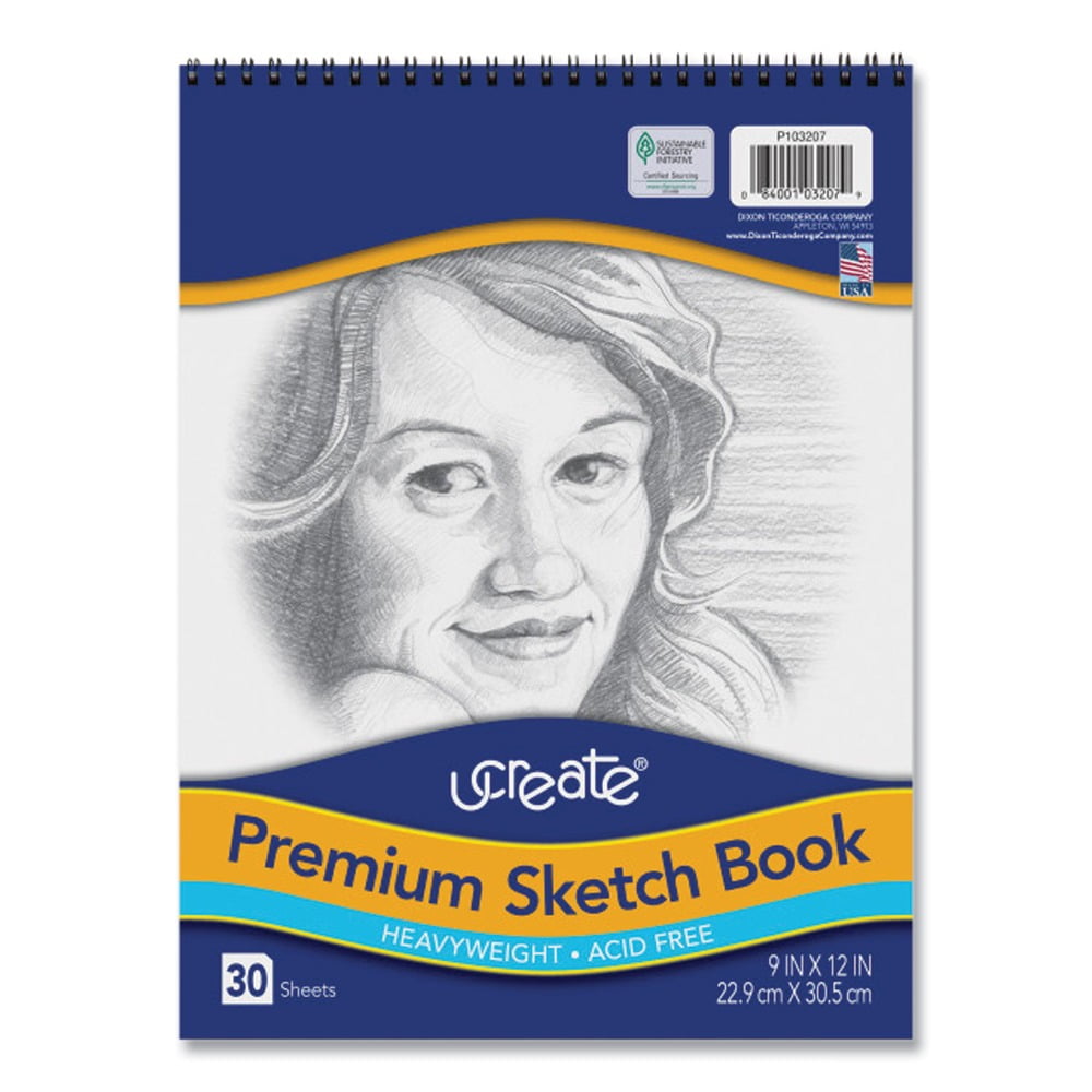 Art1stÂ® Sketch Diary, White Drawing Paper, 70 Sheets, 9 x 6