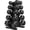 210lb (Pair of 10, 15, 20, 25, 35lb) & Rack, variant on ROALW Hex Dumbbell Set Rubber Coated 170lb with Storage Rack for Strength Training