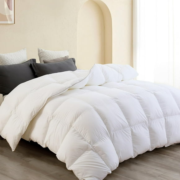 Edredón SNOWMAN Premium Down King, 1300 g, 106 x 90 cm, color blanco