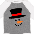 thumbnail image 4 of Inktastic Snowman with Top Hat and Carrot Nose Boys or Girls Long Sleeve Baby Bodysuit, 4 of 5