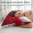 thumbnail image 5 of Red Christmas Snowflakes Pillow Covers, Linen Long Throw Pillow Case, Xmas Balls Winter Pine Tree Holiday Pillow Protector Decorative Cushion Cover for Living Room/Bedroom 20" x 36", 5 of 8