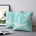thumbnail image 2 of Pillow Covers 20x20 Set of 2, Aqua Starfish Throw Pillow Covers Decorative Couch Cushion Cover, Summer Coastal Nautical Ocean Classic Microfiber Soft Square Pillowcases for Bedroom Living Room Sofa, 2 of 9