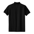 thumbnail image 2 of Big Size Fall Leaves Ladies Big Size Heavyweight Cotton Pique Polo Graphic Shirt - Black 2XL, 2 of 2