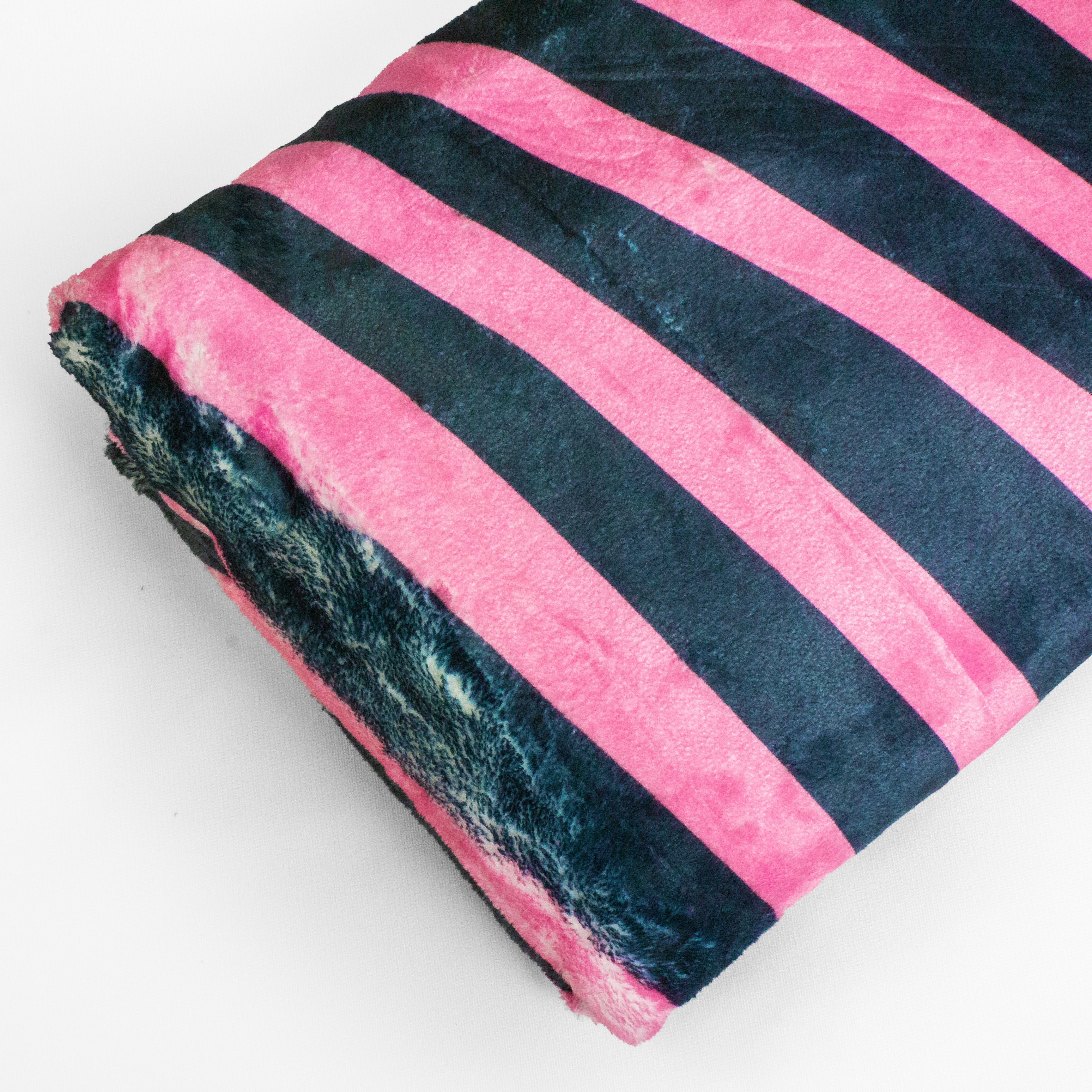 Everything Comfy Zebra Print Decorative Throw Blanket, 42" X 60", Pink/Black