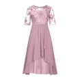 thumbnail image 4 of Daznico Les Robes pour Femmes Mettent en Valeur Toutes les Silhouettes, Robe Mi-Longue en Dentelle Brodée et Chiffon pour Femmes, Robe Simulée, Robes pour Femmes, 4 of 5