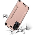 thumbnail image 3 of For Lively Jitterbug Smart 4 Lining Hybrid Cover Phone Case + Tempered Glass - Rose Gold, 3 of 5