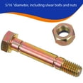 thumbnail image 3 of CHICHUMID Shear Pins for Snowblowers with Nut Compatible for Ariens Models Heavy Duty Golden Steel Replacement, 3 of 6