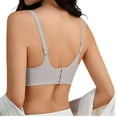 thumbnail image 4 of Riforla Women's Front Side Buckle Lace Edge Without Steel Ring Movement Seamless Gathering Adjustment Yoga Sleep Large Bra Sports Bras for Women Grey S, 4 of 5