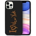 thumbnail image 1 of Case Yard Wooden Case for iPhone-11-Pro Soft TPU Silicone cover Slim Fit Shockproof Wood Protective Phone Cover for Girls Boys Men and Women Supports Wireless Charging I Love NY Design, 1 of 7