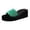 Green, variant on Slippers for Women,Ladies Shoes Summer Fashion Beach Sandals Nesh Elastic Band Wedge Sandals,Womens Slippers,Hot Pink,6