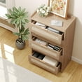 thumbnail image 2 of Roromall Rattan Dresser with 5 Drawers, Wooden Chest of Drawers for Bedroom, 46" Tall Dresser with Large Metal Handles, Clothes Storage Cabinet for Living Room, Hallway, Closet, 2 of 7