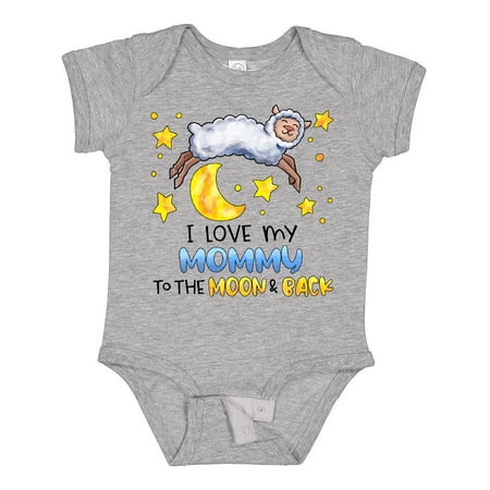 

Inktastic I Love My Mommy to the Moon and Back Cute Sheep Boys or Girls Baby Bodysuit