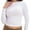 White, variant on Womens Shirts Long Sleeve Crew Neck Ruched Stretch Basic Fitted Tee Shirts Tops