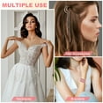 thumbnail image 6 of Uxcell Crystal Rhinestone Close Chain Trim, Crystal Claw Cup Chain Trim String for Sewing Craft White-Silver, 6 of 7