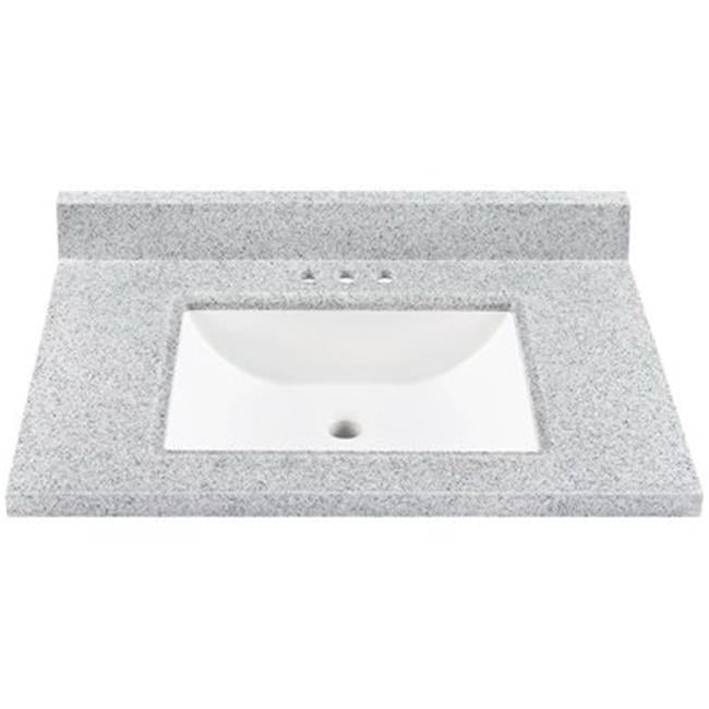 31-in Pepper Solid Surface Bathroom Vanity Top 31-in Pepper Solid Surface Bathroom Vanity Top