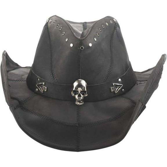 Bullhide Hardtail Brim: 3 1/2" Black Cowboy Hat in Size Large