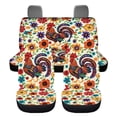 thumbnail image 2 of Qpednta Rooster Floral Seat Covers Full Set Breathable Front and Rear Split Bench for Cars Anti-Slip Back Fabric All-Season Protection Automotive Seat Covers Fit for Most Cars, 2 of 7