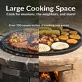 thumbnail image 5 of Sunnydaze 30" x 30" Steel Black Round X-Mark Fire Pit Cooking Grill with Handles, 5 of 15