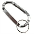 thumbnail image 2 of 2 Inch Extra Small Carabiner Key Chain - Silver Chrome, 2 of 2