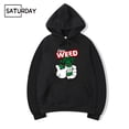 thumbnail image 3 of Sudadera con capucha de forro polar con estampado de diseño de hip hop y marihuana para hombre y mujer, ropa de invierno divertida y negra para otoño, 3 of 5