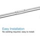 thumbnail image 4 of 4Pcs Straight Tube Connector, 2 Way Stainless Steel Handrail Connector, 60mm Length, for 1"(25mm) OD Tube for Railing, 4 of 5