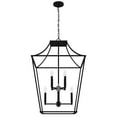 thumbnail image 2 of Hunter - Laurel Ridge 8-light Natural Black Iron, Large Pendant Light, Dimmable, Formal Style, Lantern Shaped, for Bedrooms, Dining, Living Rooms - 19771, 2 of 6