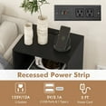 thumbnail image 5 of Costway 3-Tier Record Player Stand with Charging Station Shelf & 4 Dividers for Bedroom Black, 5 of 10