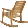 thumbnail image 3 of Hawthorne Collection Steel and Acacia Wood Rocking Chair in Teak Color, 3 of 4