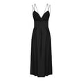 thumbnail image 5 of TMOYZQ Women's Elegant Spaghetti Strap Sleeveless V Neck A-Line Flowy Maxi Long Formal Dresses Bridesmaid Wedding Guest Dresses Evening Party Gowns, 5 of 6