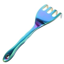 Hemoton Gardening Rake Small Hand Rake Garden Metal Rake Multi-purpose Gardening Tool(4 Tines)