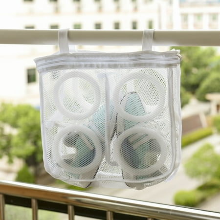 

1/2PCS Shoes Laundry Bags Sneaker Mesh Washing Bag Durable Zipper Shoe Cleaning Wash Machine Dryer Net Protector for Knitted Sock Shoe Woven Slipper Shoes Cleaning Protection