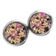 thumbnail image 3 of Pendientes de aro Minnieouse acero inoxidable incrustaciones de diamantes de imitación Rosa roja, 3 of 6