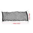 thumbnail image 3 of 1 Set Car Trunk Seat Back Elastic Mesh Rear Cargo Net 4 x Hook 4 x Button Hole 4 x Screws 43.3"x15.7", 3 of 6